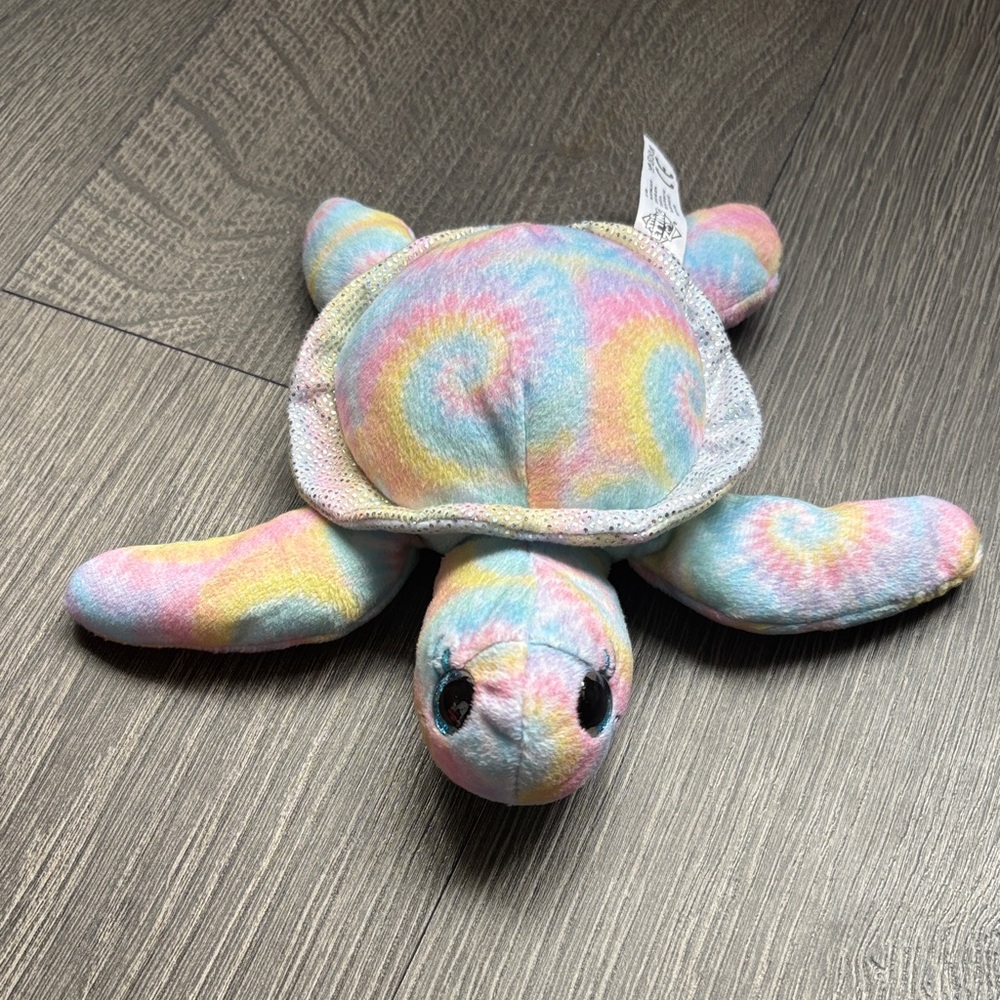 The Petting Zoo Pastel Tie-Dye Turtle Plush